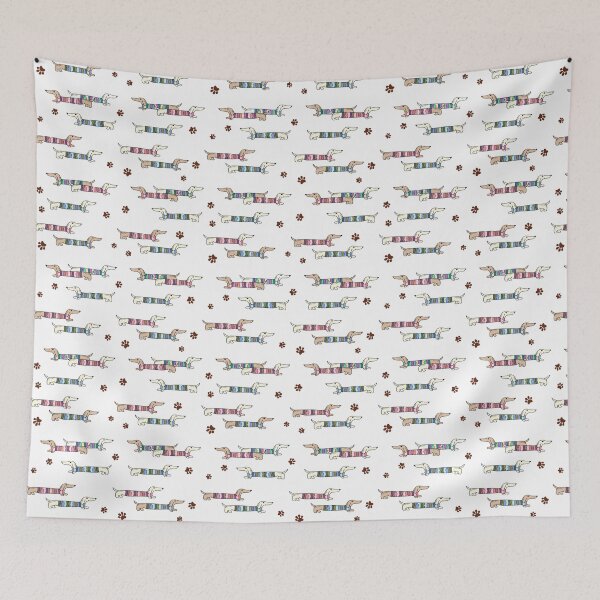 Item preview, The Dachshund Parade - Playful Brights designed and sold by MotifsByMari.