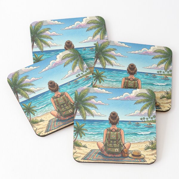 Item preview, Vintage Solo Female Travel Tulum - Mexico Cultural Travel Art designed and sold by Bloom & Quiet .