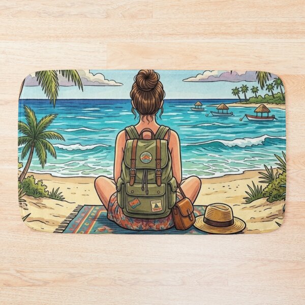 Item preview, Vintage Solo Female Travel Tulum - Mexico Cultural Travel Art designed and sold by Bloom & Quiet .