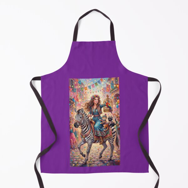 Item preview, A girl on a zebra with a parrot and cats. designed and sold by Natalia-Vlad.