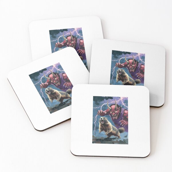 Item preview, Marmot vs Oni - Epic Thunder Battle designed and sold by AnotherMarmot.