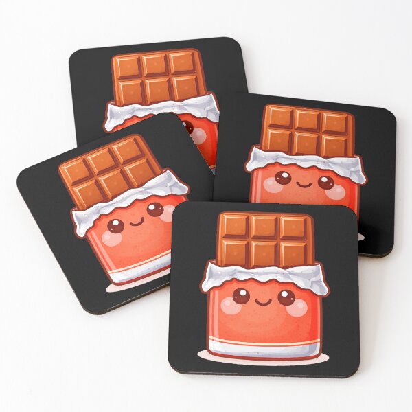 Item preview, Cute Chocolate Bar Kawaii Food Character designed and sold by ImagenFusionP.