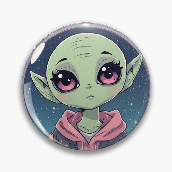 Item preview, Not From Here – Green Alien Pink Eyes Cool Jacket designed and sold by CosmicCutouts.