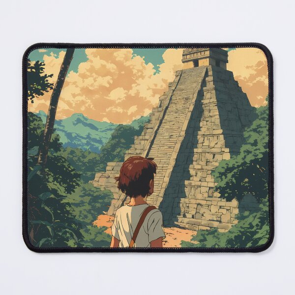 Item preview, Palenque Chiapas Mexico Japanese Retro Travel Poster Anime Girl designed and sold by JacksoonLester.