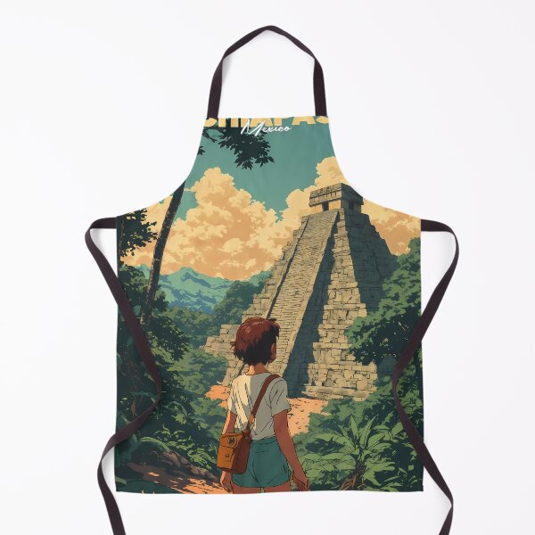 Item preview, Palenque Chiapas Mexico Japanese Retro Travel Poster Anime Girl designed and sold by JacksoonLester.