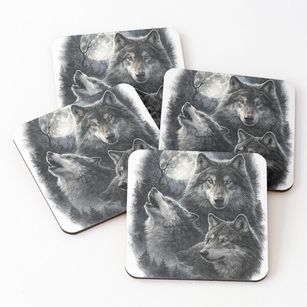 Item preview, Wolf Moon Howling Pack Dark Aesthetic Design designed and sold by CULTWEAR SOCIETY.