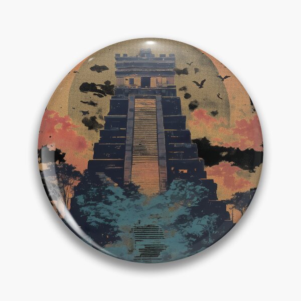Item preview, Palenque Mayan Ruins Chiapas Negative Space Landscape Art Poster designed and sold by JacksoonLester.