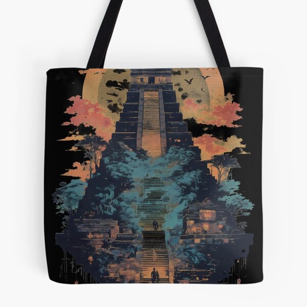Item preview, Palenque Mayan Ruins Chiapas Negative Space Landscape Art Poster designed and sold by JacksoonLester.