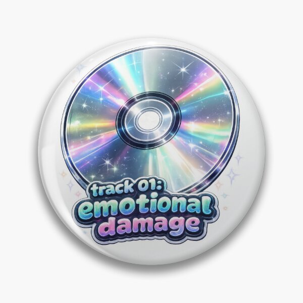 Item preview, Track 01: Emotional Damage Holographic CD Y2K Sticker designed and sold by jgvisualarts.