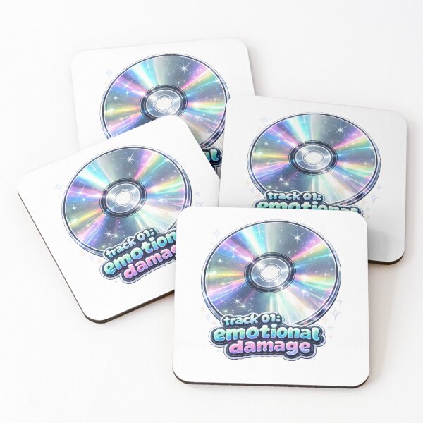 Item preview, Track 01: Emotional Damage Holographic CD Y2K Sticker designed and sold by jgvisualarts.