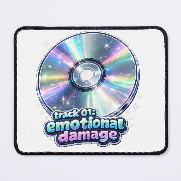 Item preview, Track 01: Emotional Damage Holographic CD Y2K Sticker designed and sold by jgvisualarts.