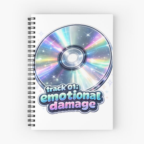 Item preview, Track 01: Emotional Damage Holographic CD Y2K Sticker designed and sold by jgvisualarts.