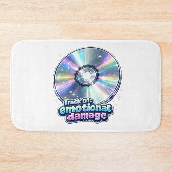 Item preview, Track 01: Emotional Damage Holographic CD Y2K Sticker designed and sold by jgvisualarts.