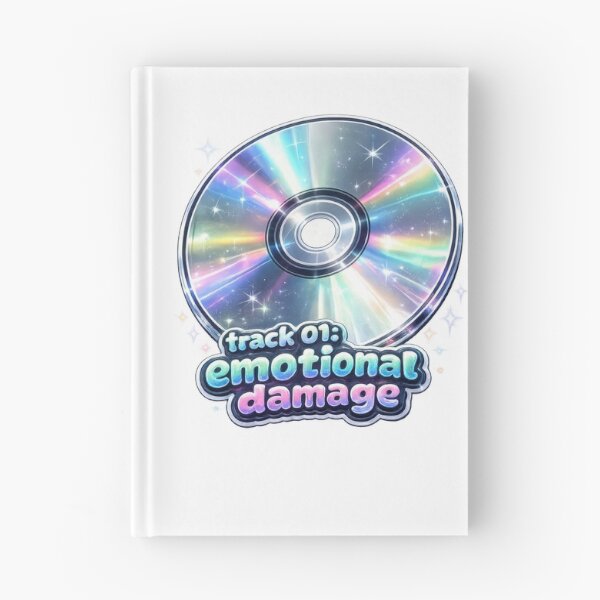 Artikelvorschau, Track 01: Emotional Damage Holographic CD Y2K Sticker entworfen und verkauft von jgvisualarts.