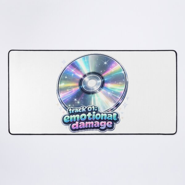 Item preview, Track 01: Emotional Damage Holographic CD Y2K Sticker designed and sold by jgvisualarts.
