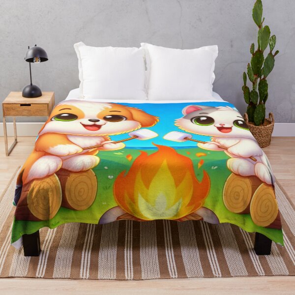 Item preview, Cute Dog and Cat Marshmallow Cartoon designed and sold by CuteThingsWorld.