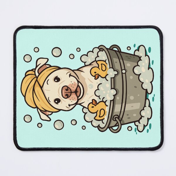Item preview, American Pit Bull Terrier Taking a Bath designed and sold by Ghost on Toast.