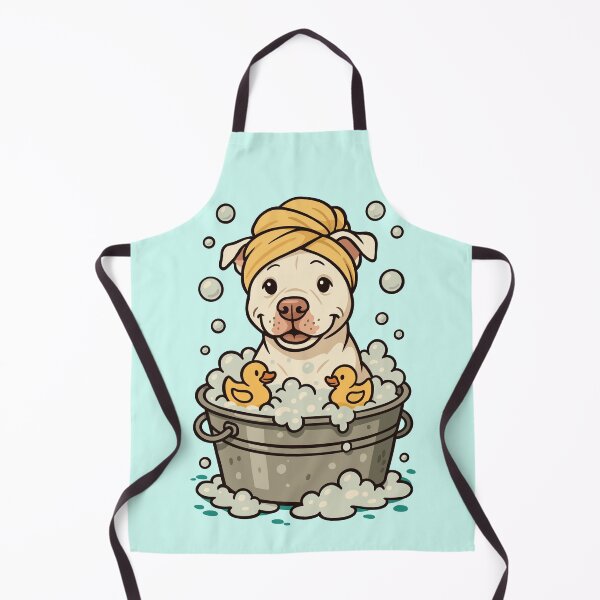 Item preview, American Pit Bull Terrier Taking a Bath designed and sold by Ghost on Toast.