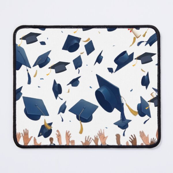 Item preview, Graduation Caps Tossing in the Air Celebratory Confetti Graduation Day  designed and sold by VibranPalette.