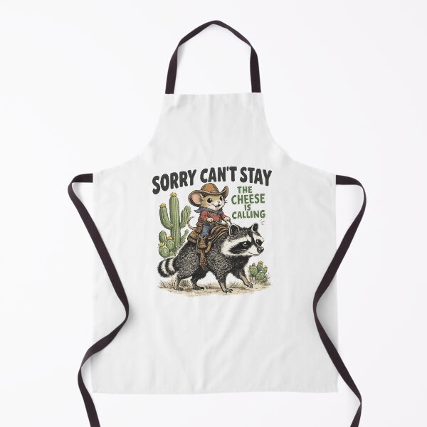 Item preview, Funny Cowboy Mouse Riding Raccoon Cheese Joke Design designed and sold by CULTWEAR SOCIETY.