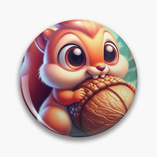 Item preview, Cute Squirrel Opening Giant Nut designed and sold by CuteThingsWorld.