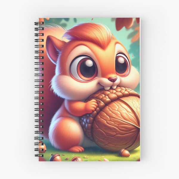 Item preview, Cute Squirrel Opening Giant Nut designed and sold by CuteThingsWorld.