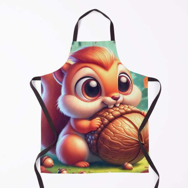 Item preview, Cute Squirrel Opening Giant Nut designed and sold by CuteThingsWorld.