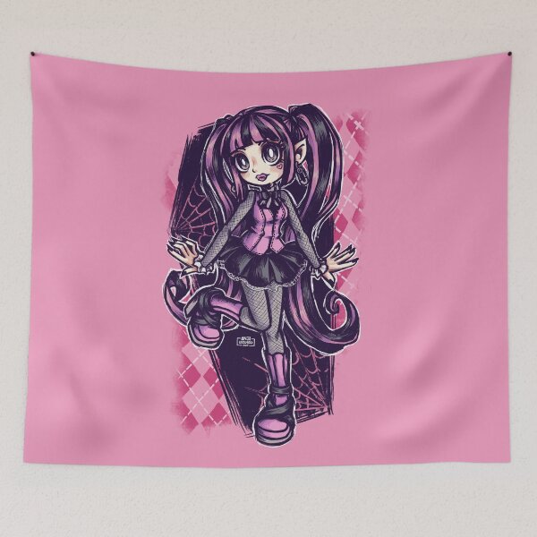 Item preview, Cute Gothic Vampire Girl – Draculaura Inspired Gothic Kawaii designed and sold by AngiLaguado.