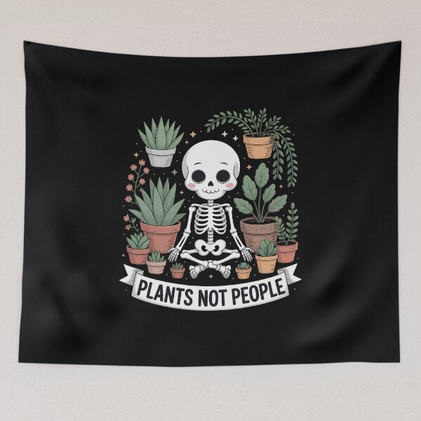 Item preview, Plant Lover Skeleton  - Plants Not People designed and sold by PunkNation-Arts.