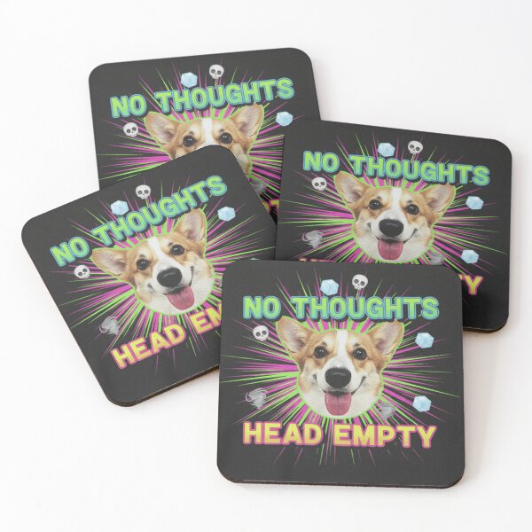 Item preview, No Thoughts Head Empty Funny Corgi Dog Design designed and sold by PawpysPrintShop.