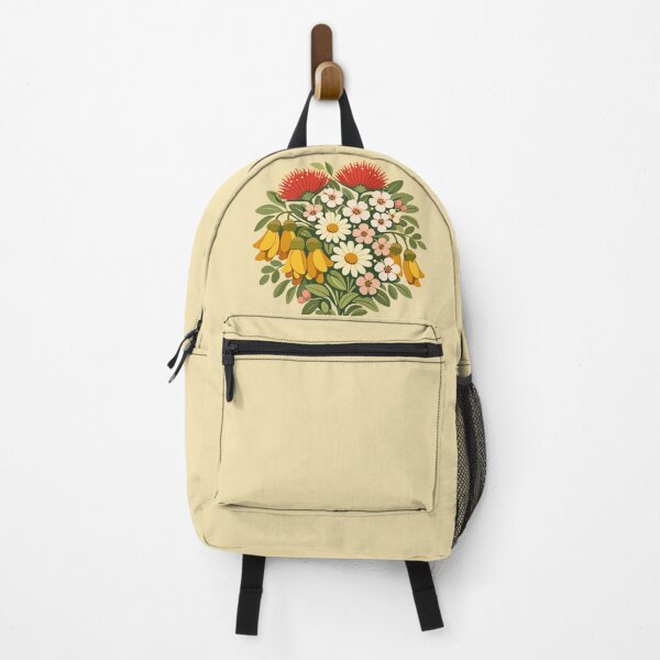 Item preview, Kiwiana Wildflower Bouquet – Retro NZ Floral Art designed and sold by MvuuStudio.