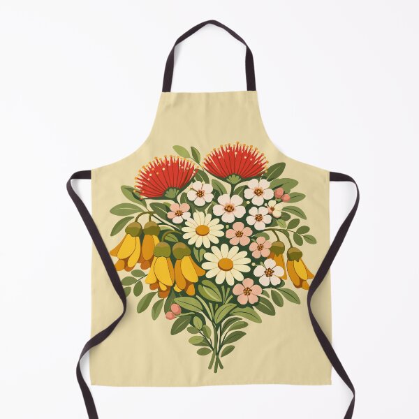 Item preview, Kiwiana Wildflower Bouquet – Retro NZ Floral Art designed and sold by MvuuStudio.