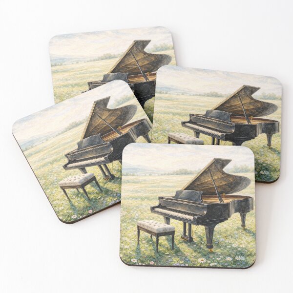 Item preview, Grand Piano Meadow Flower Field Art designed and sold by BlairWynne.