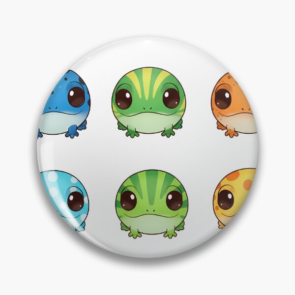 Item preview, Adorable Cartoon Frogs Stickers in Various Colors designed and sold by PopDesignStyle.