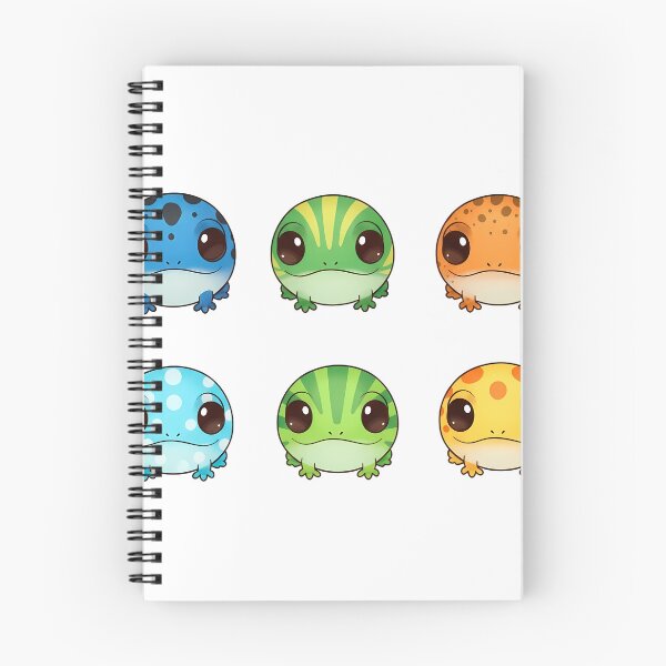 Item preview, Adorable Cartoon Frogs Stickers in Various Colors designed and sold by PopDesignStyle.