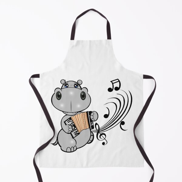 Item preview, Joyful Hippo Playing the Accordion designed and sold by Shirley cute art .