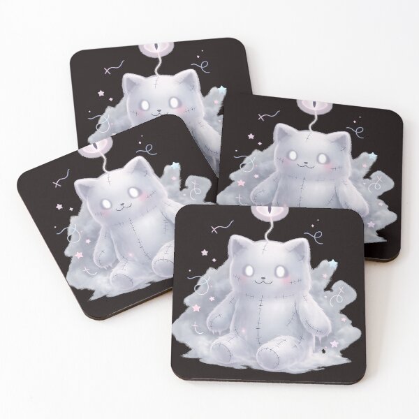 Item preview, Ghost‑Stitched Cat – Cute Dreamcore Floating‑Eye Pet designed and sold by Rawecz Studio.