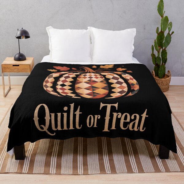 Item preview, Quilt or Treat Patchwork Pumpkin Quilters Autumn Halloween designed and sold by PunkNation-Arts.