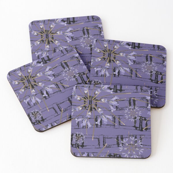 Item preview, First Spring Flower Radials on Purple & Black Horizontal Links designed and sold by Digitalmyth's Designs.