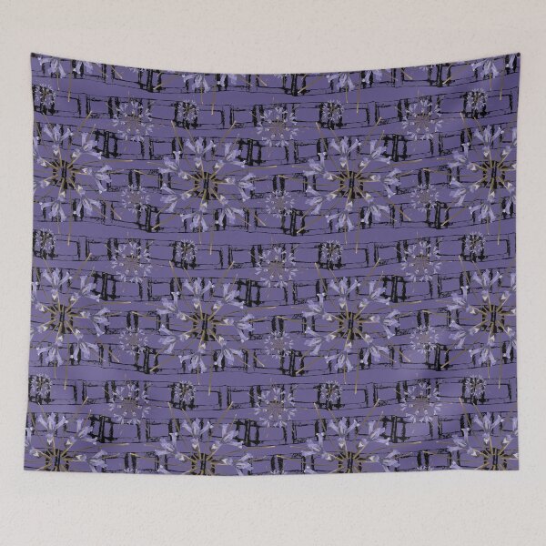 Item preview, First Spring Flower Radials on Purple & Black Horizontal Links designed and sold by Digitalmyth's Designs.