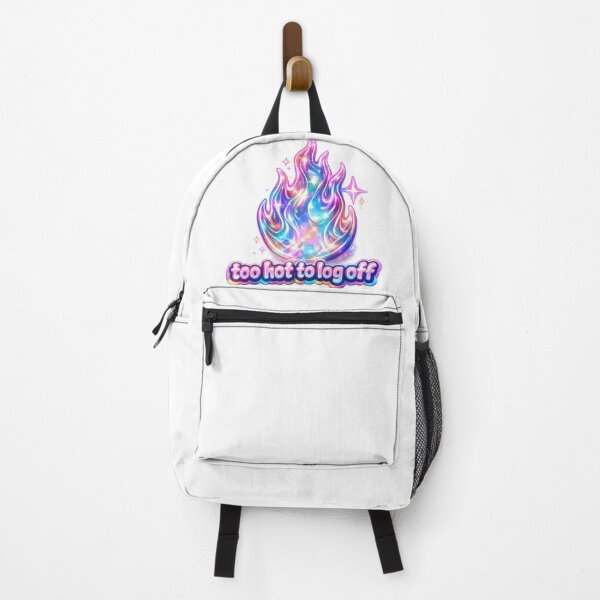 Item preview, Too Hot to Log Off Holographic Flame Y2K  designed and sold by jgvisualarts.