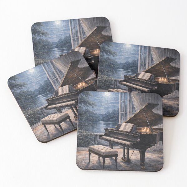 Item preview, Moody Grand Piano Moonlight Night Wall Art designed and sold by BlairWynne.