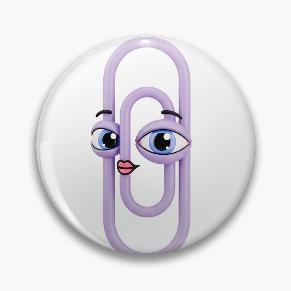 Item preview, Kawaii Purple Paperclip Face Funny Office Supplies designed and sold by PopDesignStyle.