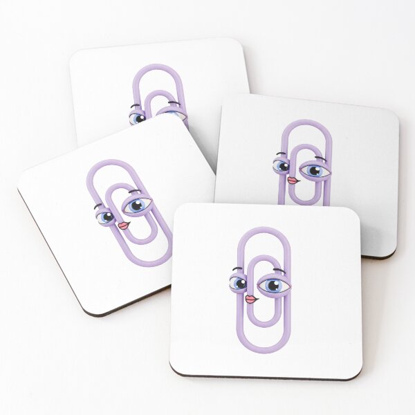 Item preview, Kawaii Purple Paperclip Face Funny Office Supplies designed and sold by PopDesignStyle.