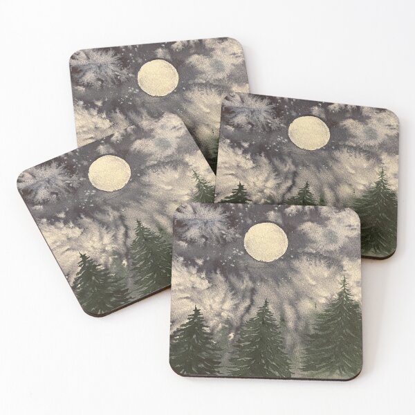 Item preview, Stormy Night with a Moon designed and sold by Lisa Neuman Watercolors.