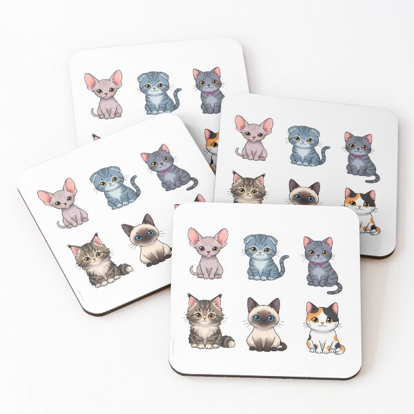 Item preview, Adorable Cartoon Cat Stickers for Feline Lovers Everywhere designed and sold by PopDesignStyle.