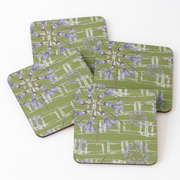 Item preview, First Spring Flower Radials on Green & Cream Horizontal Links designed and sold by Digitalmyth's Designs.