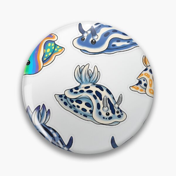 Item preview, Vibrant Cartoon Nudibranch Sticker Set of 6 Colorful Sea Slugs designed and sold by PopDesignStyle.