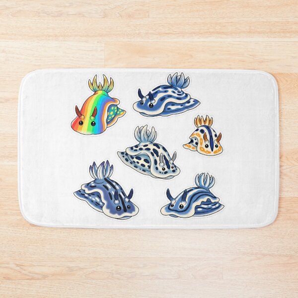 Item preview, Vibrant Cartoon Nudibranch Sticker Set of 6 Colorful Sea Slugs designed and sold by PopDesignStyle.