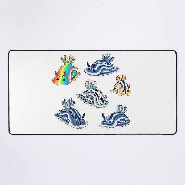 Item preview, Vibrant Cartoon Nudibranch Sticker Set of 6 Colorful Sea Slugs designed and sold by PopDesignStyle.